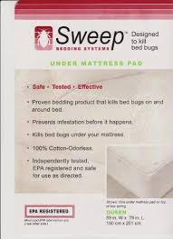 Sweep Bedding System Anti Bed Bug Under Mattress Pad Queen By Sweep 34 26 Kills Bed Bugs That Remain In Contact With Bed Bugs Bed Bug Control Mattress Pad