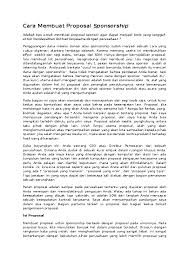 Selain rfp, proposal proyek formal melampirkan surat pengantar. Contoh Proposal Sponsorship Ilmusosial Id