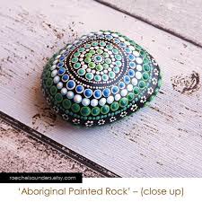 Forest Painted Rock Aboriginal Dot Art Painted By Raechelsaunders Aboriginal Dot Art Dots Art Painted Rocks