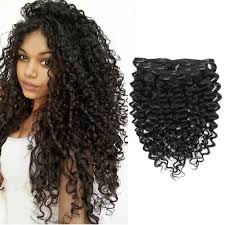 Even when you have curly hair, you can use it for party events, but since the hairstyle is on one side, you can go with it to work. Amazon Com Lacerhair Clip In Human Hair Extensions Real Clip On 18 Inch Brazilian Jerry Curly African 3b 3c 4a Natural Black Hair Extension Full Head For Black Women 120g Set Beauty