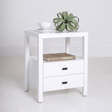 Leflore Solid Wood 2 Drawer End Table With Storage Joss Main In 2020 White Side Table Bedroom Contemporary End Tables Side Tables Bedroom
