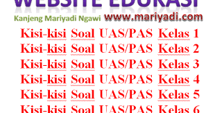 Kartu soal 9 kunci jawaban 4 pak sd kelas iv 10 pak sd kelas vi 10 pak sd kelas i 5. Kumpulan Kisi Kisi Soal Uas Pas Kelas 1 2 3 4 5 6 Semester 2 Kurikulum 2013 Mariyadi Com