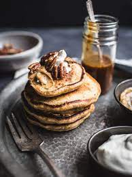 Gingerbread Pancakes With Salted Treacle Butter Izy Hossack Top With Cinnamon Recipe Food Decadent Breakfasts Gingerbread Pancakes