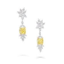 Graff Yellow Diamond High Jewellery A Yellow And White Diamond Earrings High Jewelry Yellow Diamond Yellow Diamond Earring