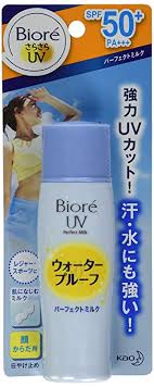 Biore uv aqua rich is one; Biore Sarasara Uv Perfect Milk Waterproof Sunscreen 40ml Spf50 Pa For Face And Body Japan Import Amazon De Beauty