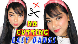 ☞watch 5 create bangs without cutting your hair by camelia katoozian. Hair Hack Fake Bangs Without Cutting Hair Like A Pro Kareena Malik Youtube
