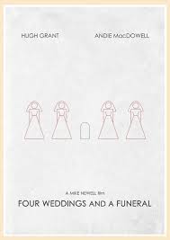 Four Weddings And A Funeral 1994 Film Posters Minimalist Movie Posters Minimalist Movie Infographic