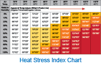 Heat Index Chart Grainger Industrial Supply