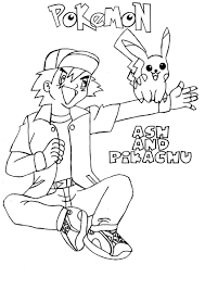 Pokemon ash pokemon coloring pages are a fun way for kids of all ages to develop creativity, focus, motor skills and color recognition. Ash And Pikachu Pokemon Coloring Pages
