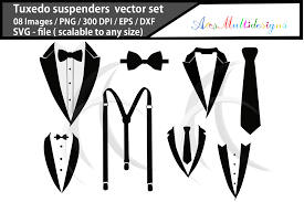 Tuxedo Suspenders Svg Tuxedo Suspender Silhouette By Arcsmultidesignsshop Thehungryjpeg Com