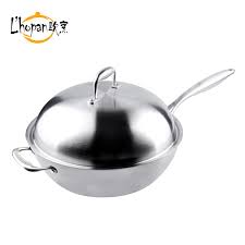Stainless Steel Saute Pan Stainless Steel 3 Layers Saute Pan Stainless Steel Wok With Ear Wok Saute Pan Steel