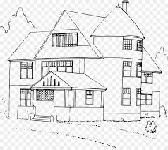 Add another rectangle and triangle at the top, as illustrated in blue. Drawing Skill Line Drawing House Clipart