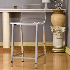 Made with 3/4 thick premium grade acrylic with all polished edges. Pure Decor Clear Acrylic Counter Stool Chrome