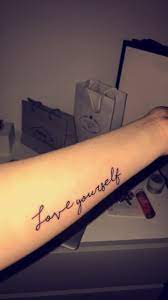 Length 5 cm (2,2) each pattern if the tattoo is wet, dab it with a fabric dry. Love Yourself Tattoo Uploaded By Bellajanice On We Heart It