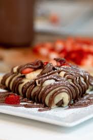 Nutella Strawberry And Banana Crepes Nutella Recipes Banana Crepes Crepes Recipe Nutella