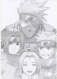 Kakashi S Team Naruto Sketch Naruto Sketch Drawing Naruto Drawings