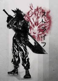 Gaming Game Gamer Games Ff7 Final Fantasy Cloud 7 Tiger Buster Blade Sword Japanese Japan Anime Red Final Fantasy Artwork Final Fantasy Cloud Final Fantasy Art