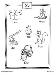 Letter X Word List With Illustrations Printable Poster Letter Sound Activities Free Preschool Printables Alphabet Lettering