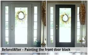 I have a black door that looks great outside but not so. Painting The Inside Of The Front Door Black The Frugal Homemaker