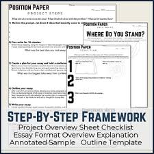 Standard elements of a paper outline. Position Paper Essay Research Project Print Digital Tpt