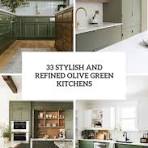 33 Stylish And Refined Olive Green Kitchens - Shelterness