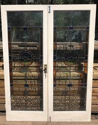 A typical interior french door is made using a wood frame with either clear or decorative glass inserts. Doors From Ace Reclamation