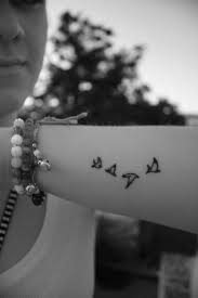 Four Birds On A Branch Tattoo Four Birds Tattoos Small Bird Tattoos Bird Tattoos For Women