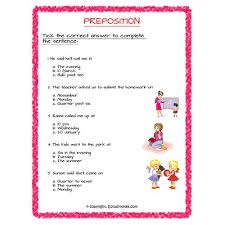 Start studying class 2 overview/homework. English Prepsition Of Time Tick The Correct Answer Worksheet 2 Grade 3 Estudynotes