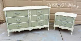 French Provincial Sage Green And White Diy Chalk Paint Dresser And Nightstand At Www Abitowhim Shabby Chic Dresser Green Bedroom Furniture Sage Green Furniture