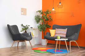 Place greys side by side and you'll see one may seem a bit green, violet or blue if it has cool undertones or it could appear tinged with red, orange, brown or yellow if it is a warm grey. 30 Orange And Grey Living Room Ideas Photos Home Stratosphere