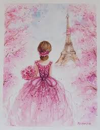 Eiffel Tower Painting Romantic Wall Art Paris Watercolor Fashion Wall Decor Art Dress Illustration P Romantic Wall Art Eiffel Tower Painting Fashion Wall Decor
