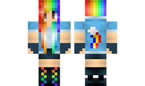 Minecraft Skin Rainbow Dash Girl Minecraft Skins Rainbow My Little Pony Minecraft Minecraft Skins