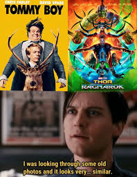 CHRIS FARLEY DAVID SPADE TOMMY BOY รอวเรีกวม แนม นต 2 0 MAPVEL STLEKIS THOR  RAGNAROK I was looking through some old photos and it looks very... similar.