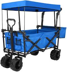 Maybe you would like to learn more about one of these? Buy Push And Pull Collapsible Utility Wagon Heavy Duty Folding Portable Hand Cart With Removable Canopy 7 All Terrain Wheels Adjustable Handles And Double Fabric For Shopping Picnic Beach Camping Online In Indonesia