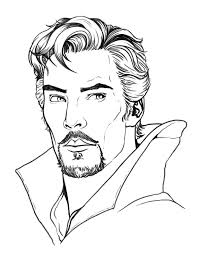 Make a coloring book with doctor strange for one click. Drawing Head Of Dr Strange Art Coloring Pages Avengers Coloring Pages Coloring Pages For Kids And Adults