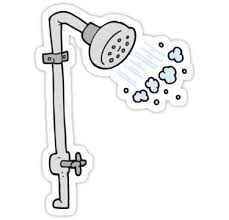 Cartoon Shower Sticker Von Linear Testpilot Dusche Grusskarte Leinwanddruck