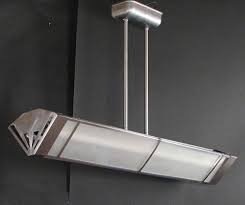 Art Deco Industrial Fluorescent Light Fixture Antique Light Fixtures Antique Lighting Fluorescent Light Fixture