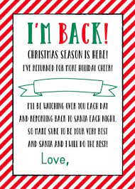 After all, the elf's job is to report back to santa. Free I M Back Printable Elf On The Shelf Letter Elf On Shelf Letter Elf Letters Elf On The Self