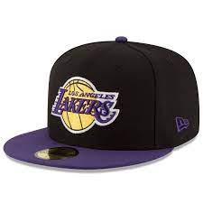Los Angeles Lakers New Era Official Team Color 2tone 59fifty Fitted Hat Black Purple In 2021 Fitted Hats Los Angeles Lakers Lakers Hat