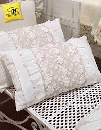 Cuscino Arredo Rettangolare Shabby Chic Pizzo Volant Angelica Home Country Cuscini Arredamento Shabby