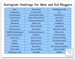 It's also clear from #parentingsupport and #parenting101 that parents use instagram to … Instagram Hashtags For Mom And Kid Bloggers Printable List
