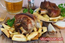 рулька свиная запеченная в духовке в рукаве рецепт с фото Rulka V Pive V Duhovke Po Bavarski Recepty Prigotovleniya Eda Kulinariya