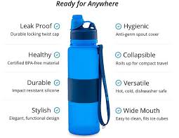 Black And Mild Jazz Plastic Tip Amazon Com Nomader Bpa Free Collapsible Sports Water Bottle Foldable With Reusable Leak Proof Twist Cap Fo Bottle Water Bottle