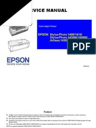 Hp psc 1402 hp psc 1410 hp psc 1415 hp psc 1417 hp. Service Manual Stylusphoto 1400 1410 1430w 1500w Artisan 1430 Printer Computing Electronic Component