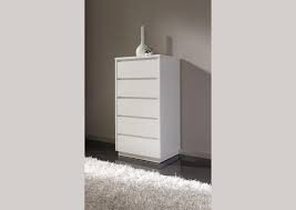 Commode 6 tiroirs hina naturelle. Acheter Votre Meuble 5 Tiroirs Contemporain Laque Blanc Chez Simeuble