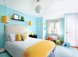 Golden tones of yellow create a mellow glow, with elements of oatmeal and aqua blue creating a freshness. Light Blue Color Scheme Heymylady Com Light Blue Bedroom Yellow Bedroom Decor Blue Bedroom Walls