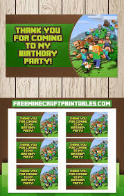 Minecraft Birthday Card Printable Free Free Printable Minecraft Goody Bag Tags Minecraft Party Favors Minecraft Party Minecraft Printables Free