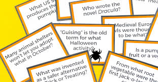 The answers to the questions are directly below and in brackets. Free Printable Halloween Trivia Hey Let S Make Stuff