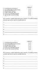 These worksheets have problems that give the students practice in recognizing complete sentences, identifying which part is missing in a sentence, and also. English Exercises Sentence Or Sentence Fragment