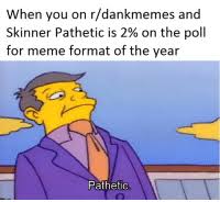 When you see a post with the old evanglion pathetic meme pathetig. 25 Best Skinner Pathetic Memes The Simpsons Memes Meme Memes Patetico Memes